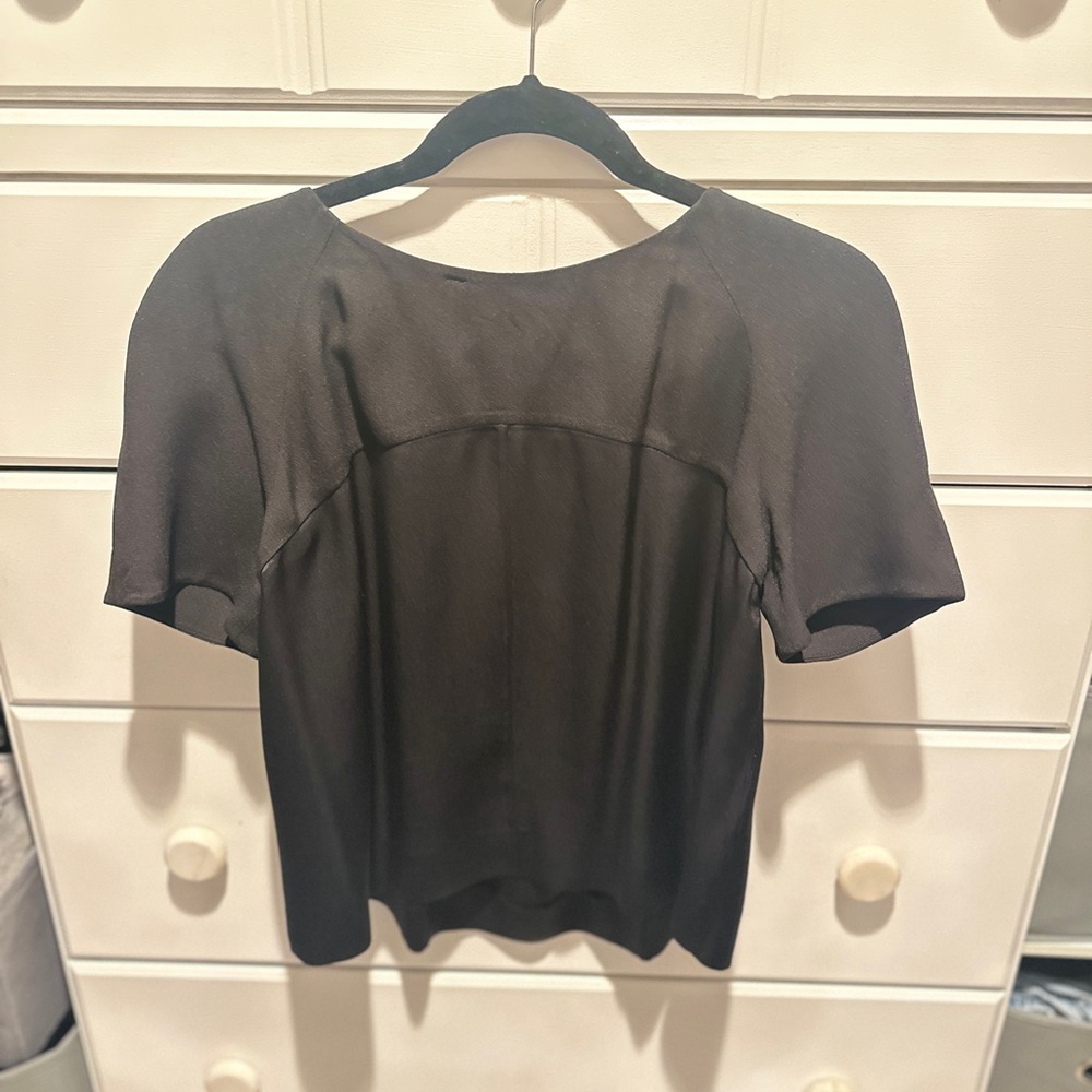 NEW Chloe Black Silk Blouse w/ Scoop Back - Sm